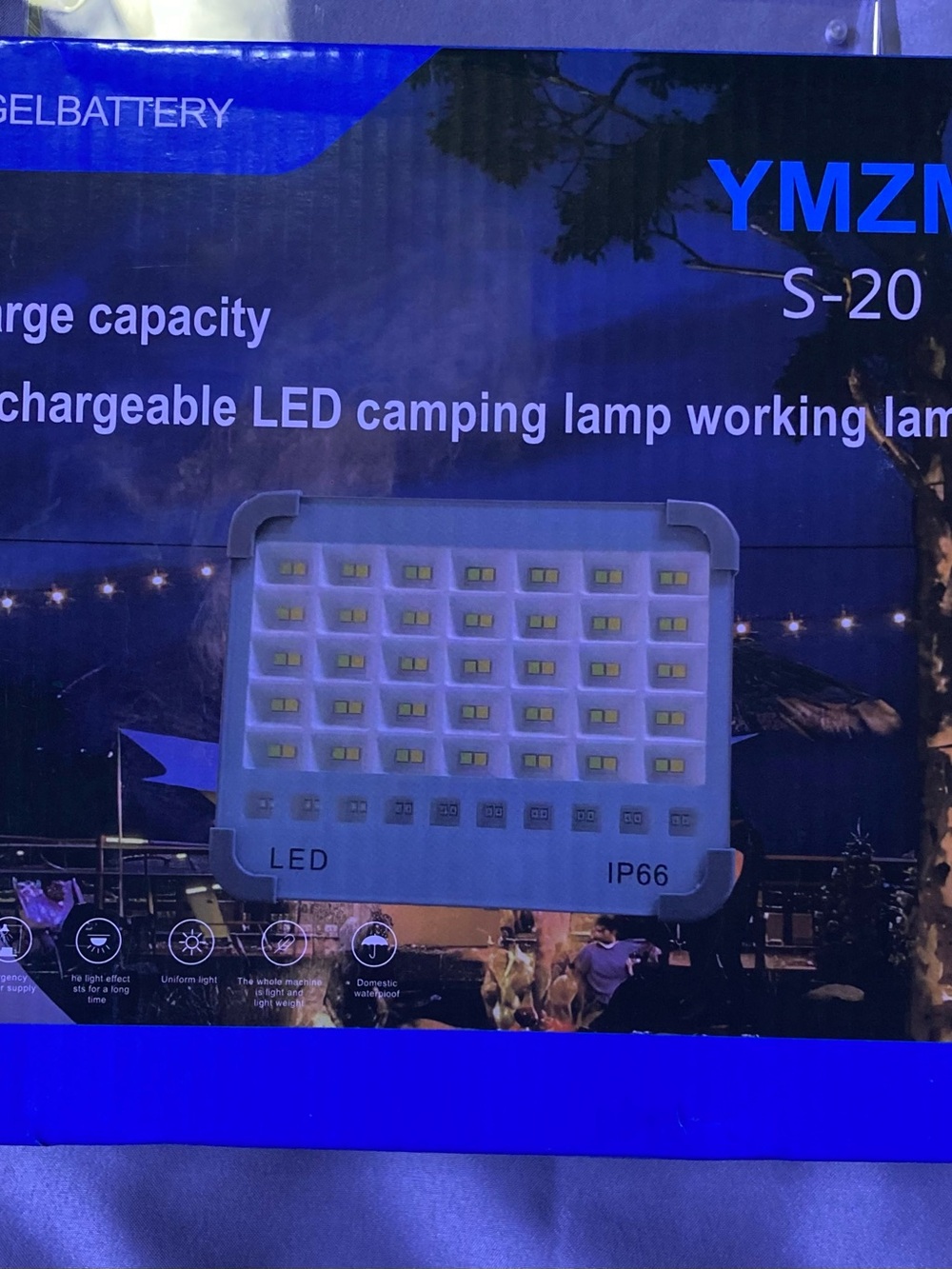 S-20 White LED Rechargeable Camping Lamp